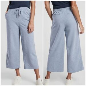 Athleta Farallon Heathered Wide Leg Crop Pant (Light Blue) - 2